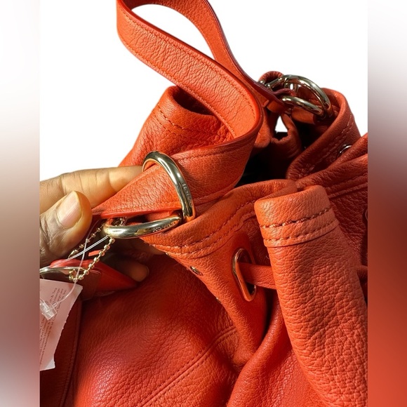 Coach Leather TurnLock Tie Bucket Bag - Picture 17 of 17